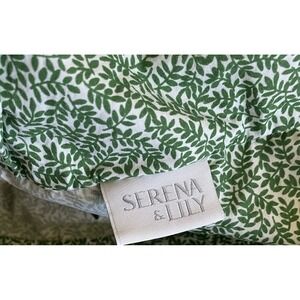 Serena & Lily 1 Standard Pillowcase 100% Cotton  Portugal Green Leaf Print AOP